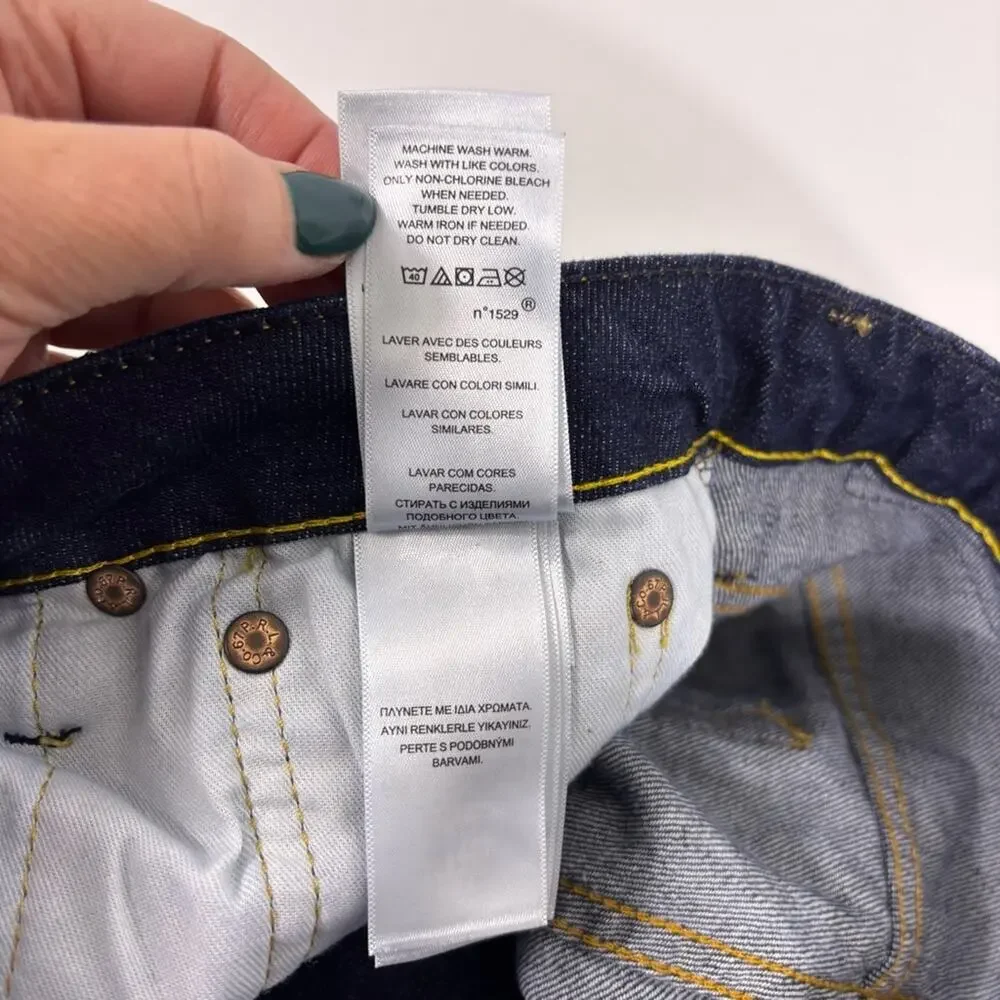 NWT Ralph Lauren Polo Boy's Hampton Deep Blue Straight Jeans Size 20 1082
